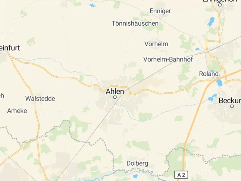 Karte des Einzugsgebiets, Autoverwertung Ahlen