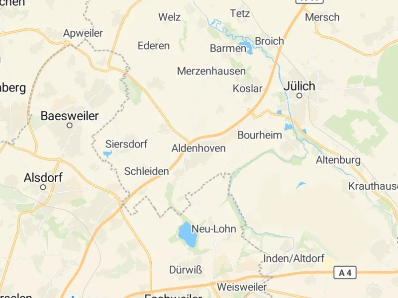 Karte des Einzugsgebiets, Autoverwertung Aldenhoven