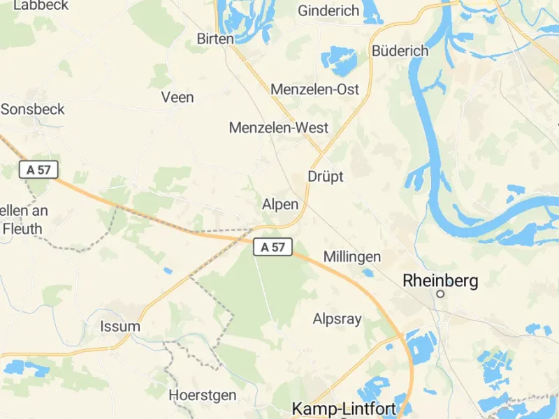 Karte des Einzugsgebiets, Autoverwertung Alpen