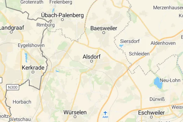 Karte von Alsdorf