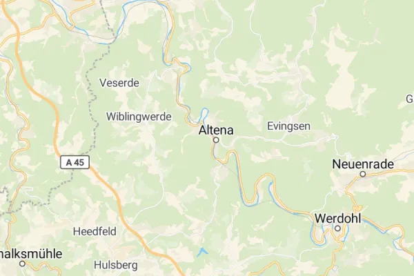 Karte von Altena