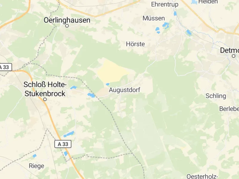 Karte des Einzugsgebiets, Autoverwertung Augustdorf