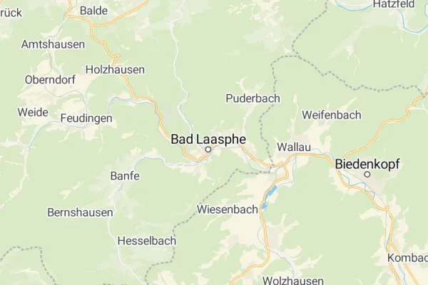 Karte von Bad Laasphe