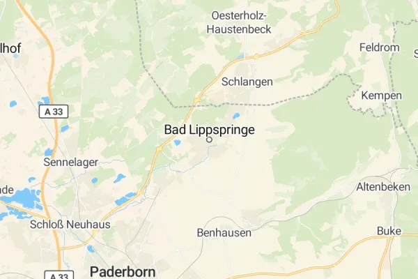 Karte von Bad Lippspringe