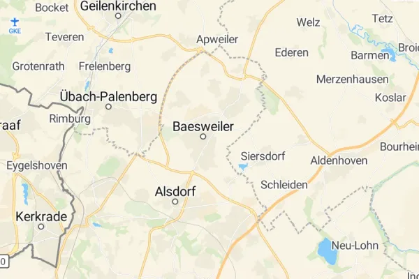 Karte von Baesweiler