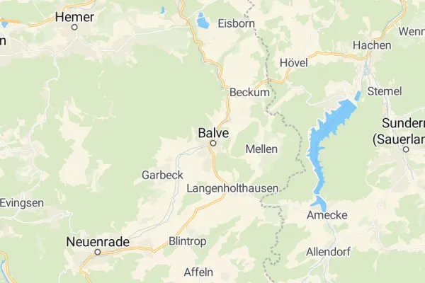 Karte von Balve