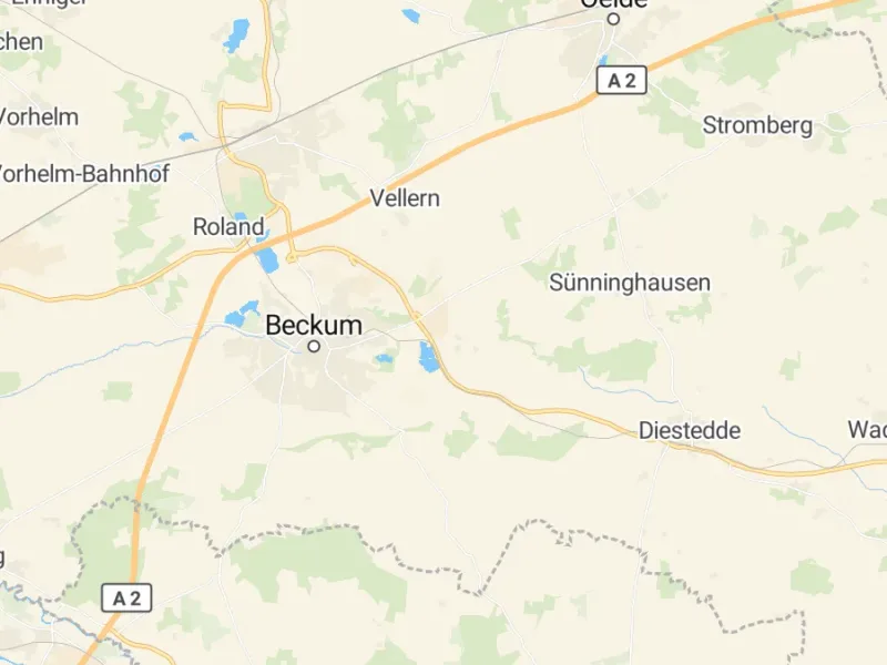 Karte des Einzugsgebiets, Autoverwertung Beckum