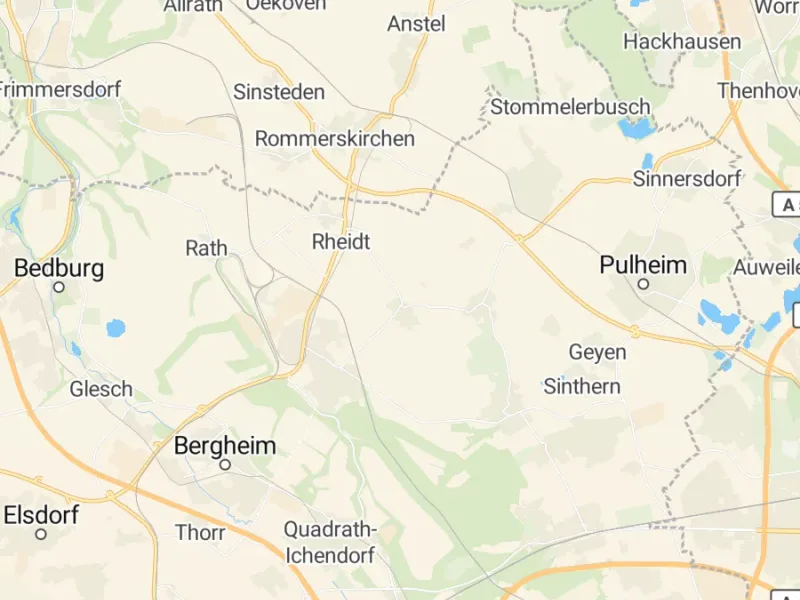 Karte des Einzugsgebiets, Autoverwertung Bergheim