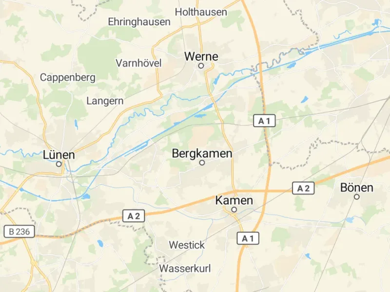 Karte des Einzugsgebiets, Autoverwertung Bergkamen