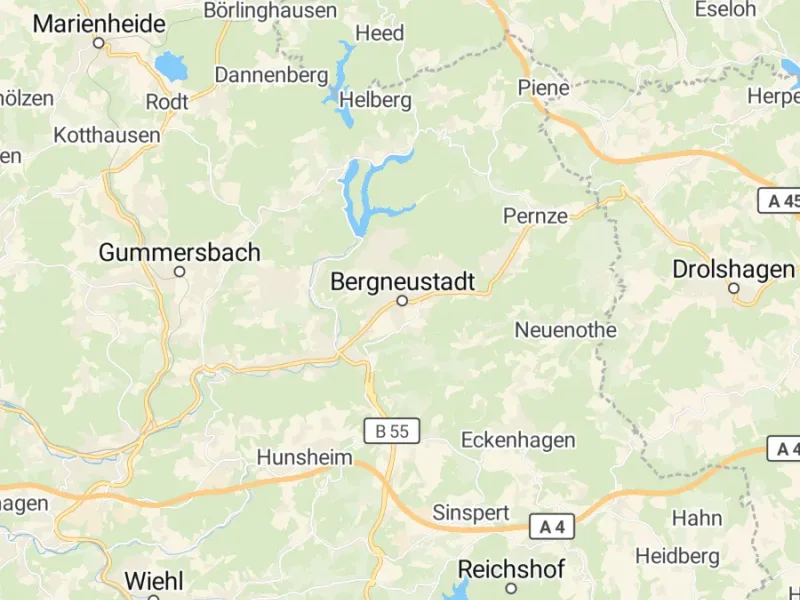 Karte des Einzugsgebiets, Autoverwertung Bergneustadt