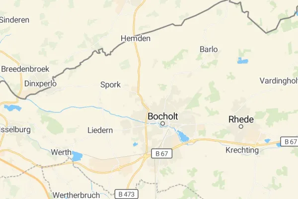Karte von Bocholt