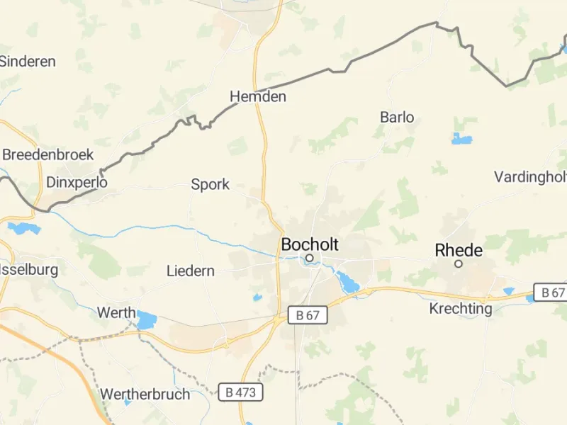 Karte des Einzugsgebiets, Autoverwertung Bocholt