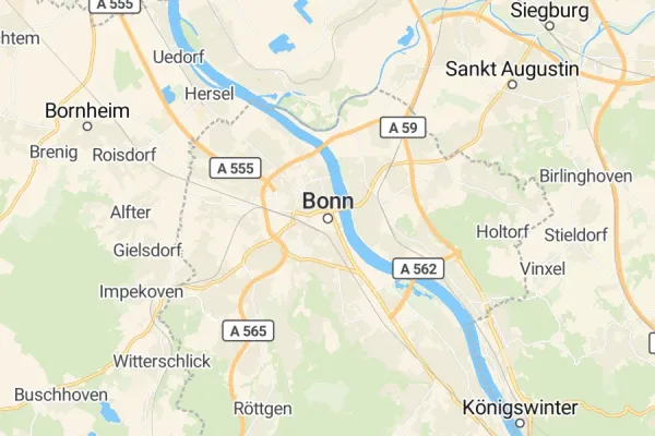 Karte von Bonn