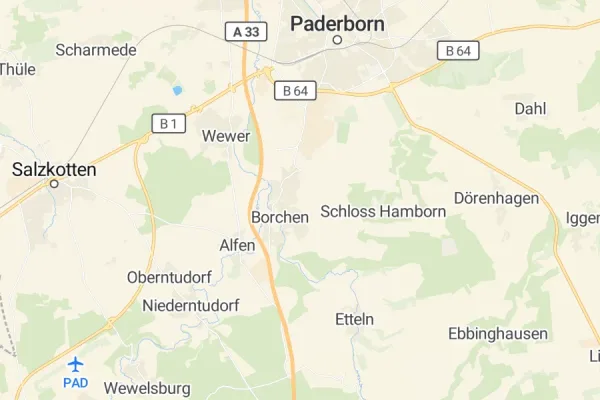 Karte von Borchen