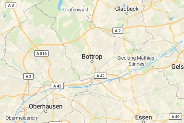 Karte von Bottrop