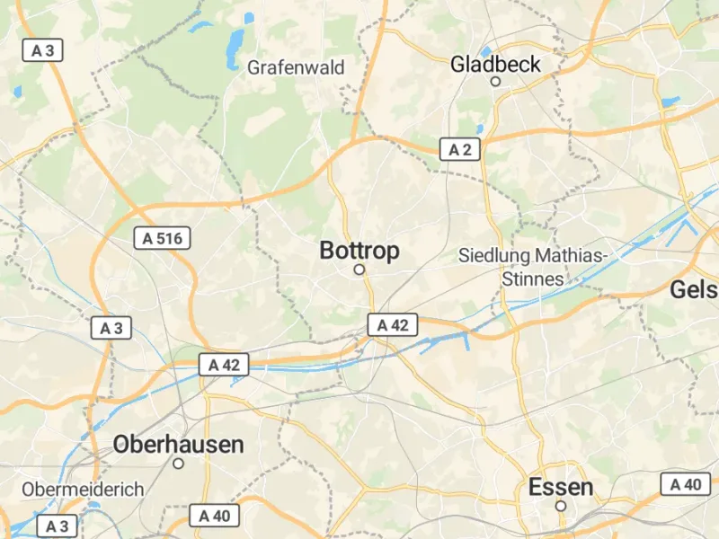 Karte des Einzugsgebiets, Autoverwertung Bottrop