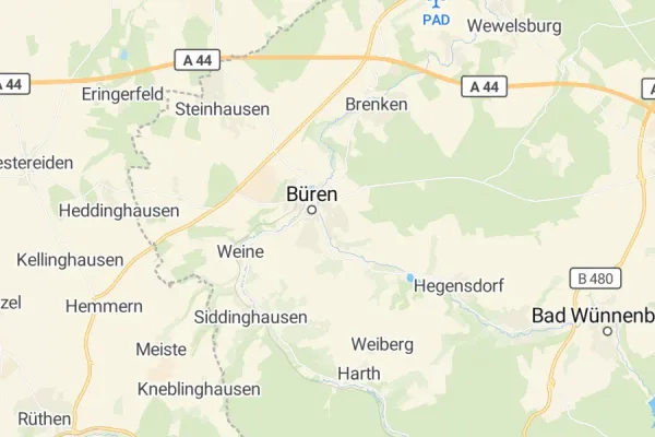 Karte von Büren