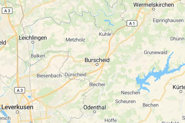Karte von Burscheid