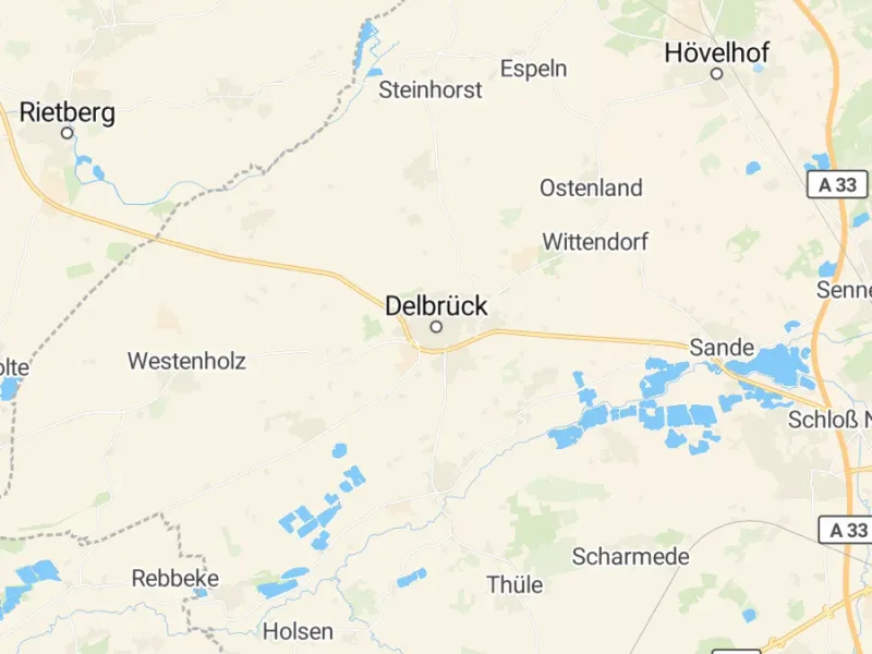 Karte des Einzugsgebiets, Autoverwertung Delbrück