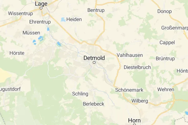 Karte von Detmold