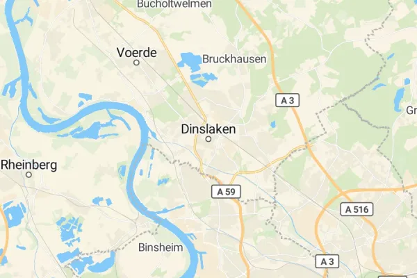 Karte von Dinslaken