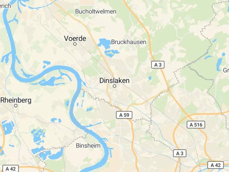 Karte des Einzugsgebiets, Autoverwertung Dinslaken