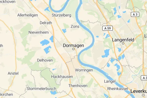 Karte von Dormagen