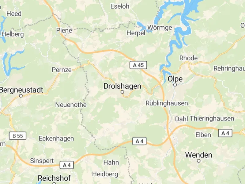 Karte des Einzugsgebiets, Autoverwertung Drolshagen