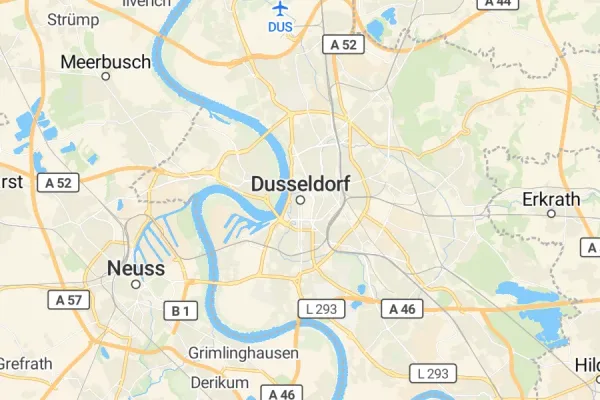 Karte von Düsseldorf