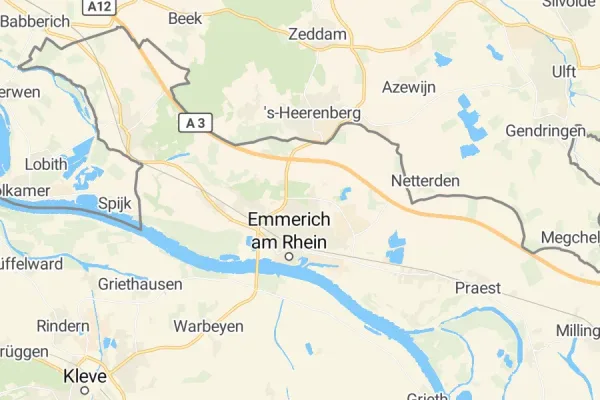 Karte von Emmerich am Rhein