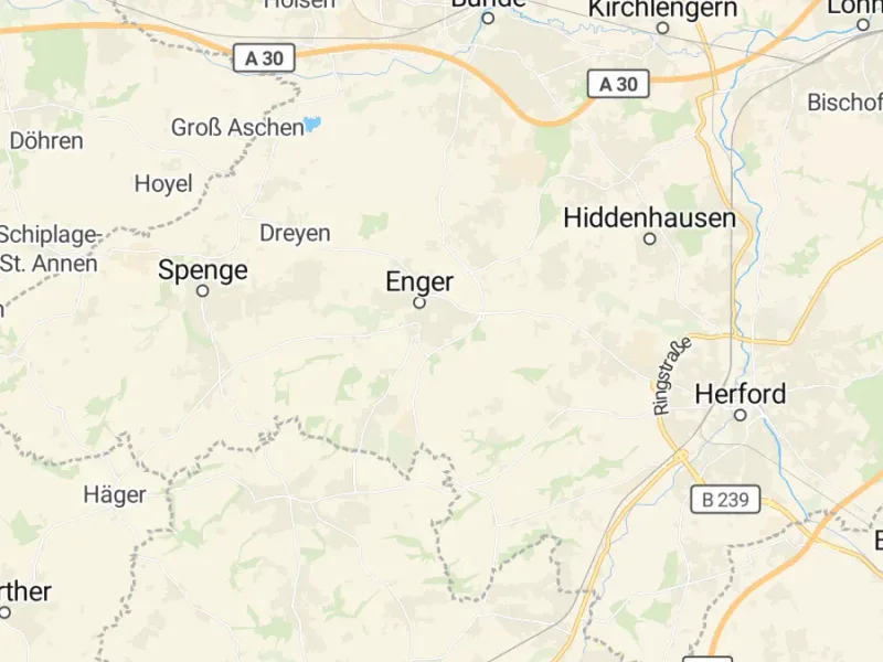 Karte des Einzugsgebiets, Autoverwertung Enger