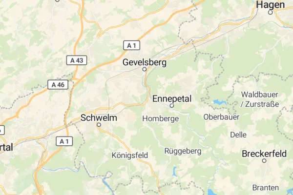 Karte von Ennepetal
