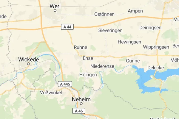 Karte von Ense