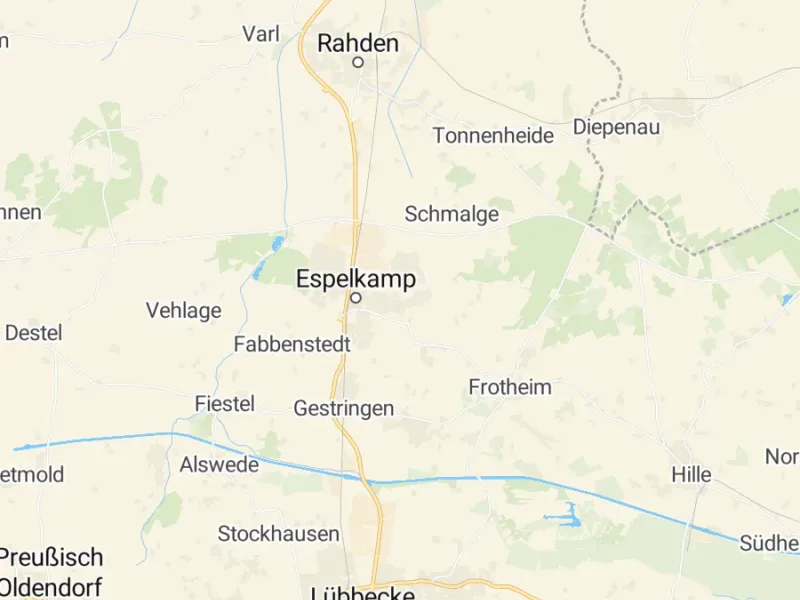 Karte des Einzugsgebiets, Autoverwertung Espelkamp
