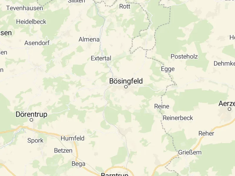 Karte des Einzugsgebiets, Autoverwertung Extertal