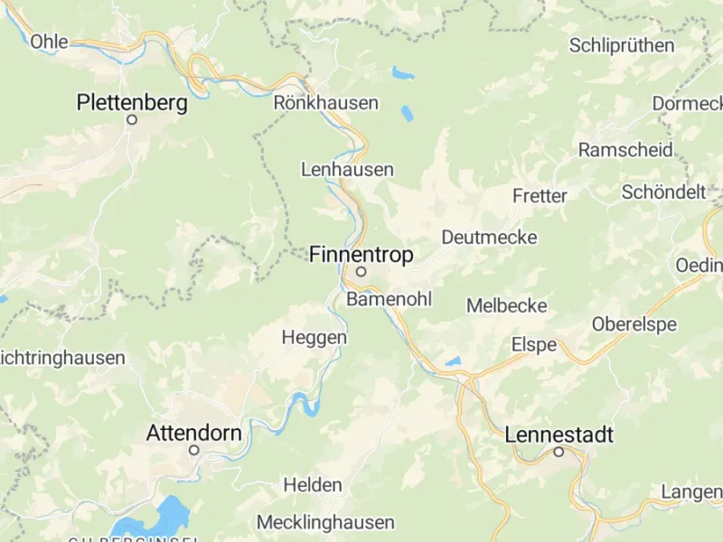 Karte des Einzugsgebiets, Autoverwertung Finnentrop