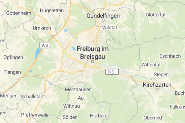 Karte von Freiburg im Breisgau