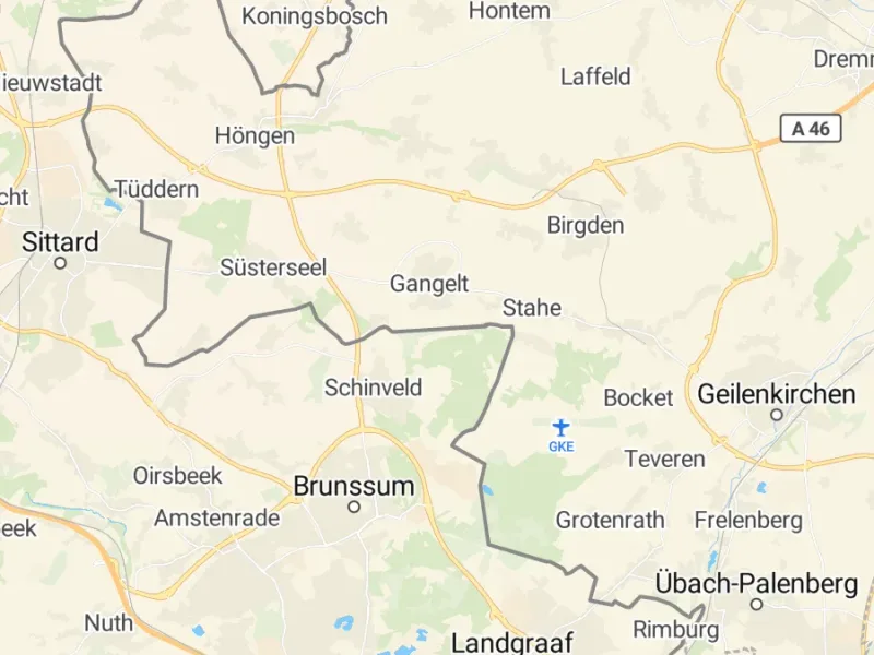 Karte des Einzugsgebiets, Autoverwertung Gangelt