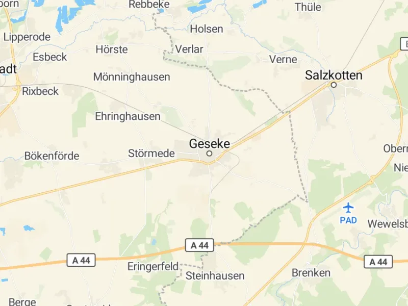 Karte des Einzugsgebiets, Autoverwertung Geseke