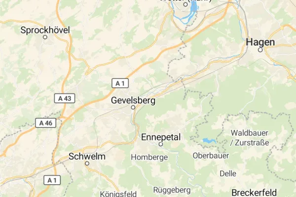 Karte von Gevelsberg