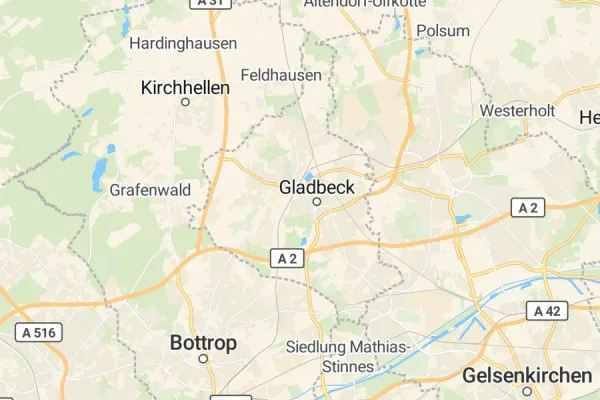 Karte von Gladbeck