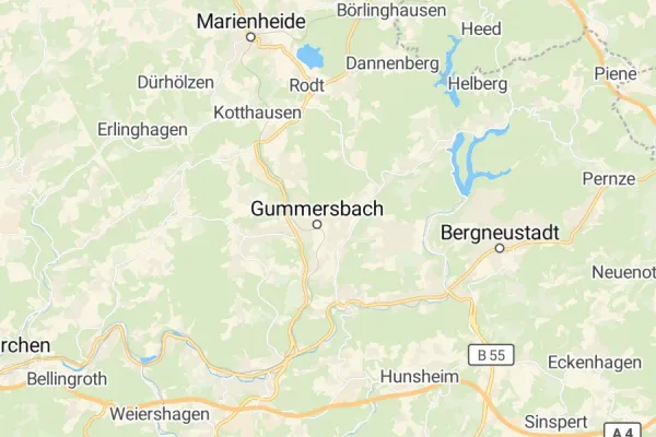 Karte von Gummersbach