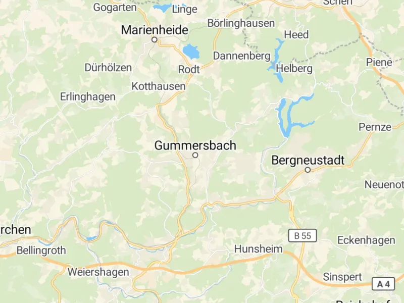 Karte des Einzugsgebiets, Autoverwertung Gummersbach
