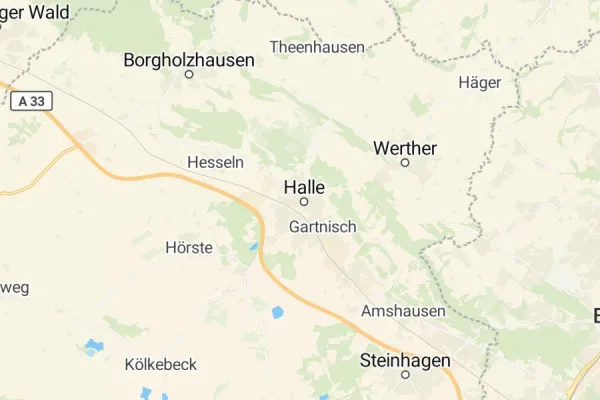 Karte von Halle (Westf.)