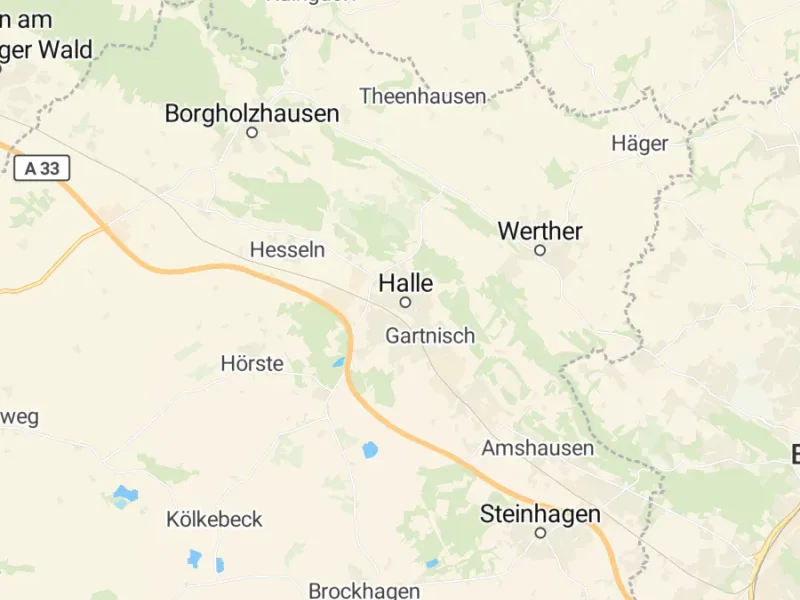 Karte des Einzugsgebiets, Autoverwertung Halle (Westf.)