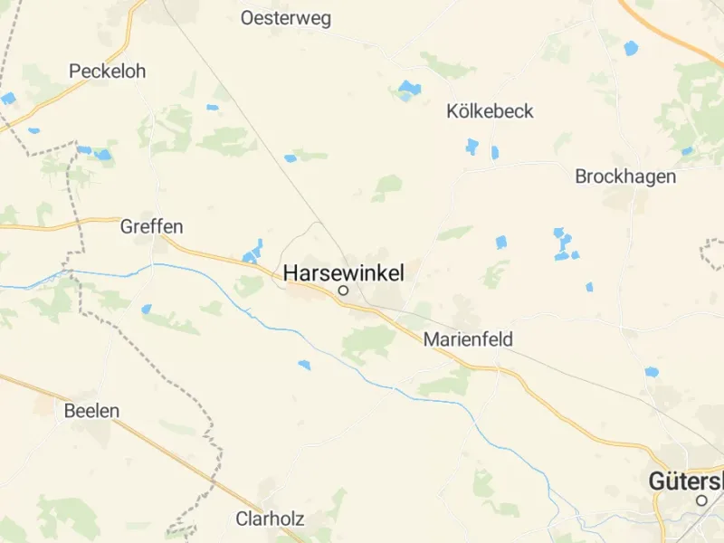 Karte des Einzugsgebiets, Autoverwertung Harsewinkel