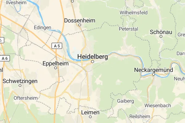 Karte von Heidelberg
