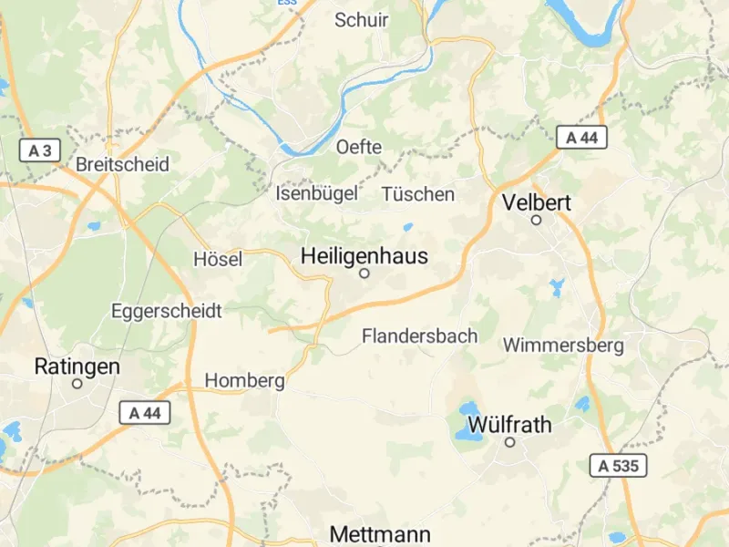 Karte des Einzugsgebiets, Autoverwertung Heiligenhaus