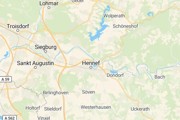 Karte von Hennef
