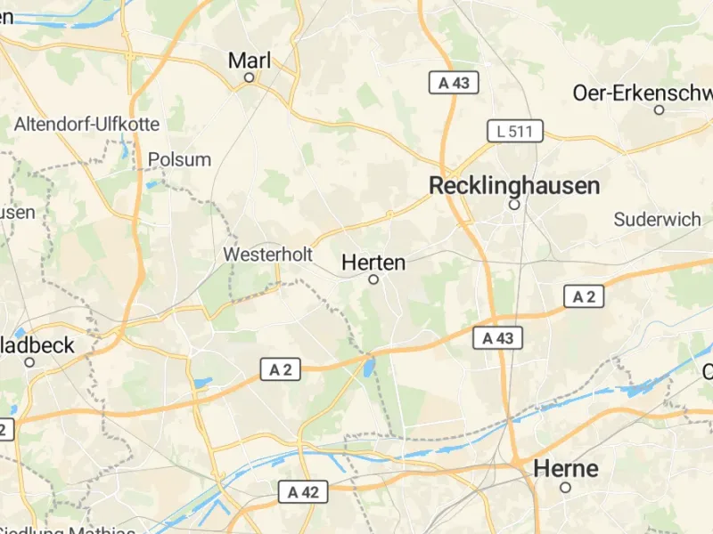 Karte des Einzugsgebiets, Autoverwertung Herten